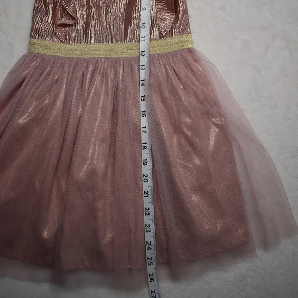 Nannette Kids Pink Dress Metallic Sz 6X Sparkly Tulle Party Princess Ballerina - Picture 11 of 16
